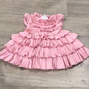 Lemon Loves Lime baby girl pink ruffle dress 0-3 M